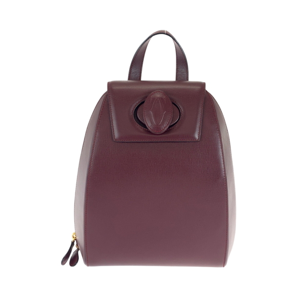 CARTIER Red Leather Backpack - Picture 1 of 10